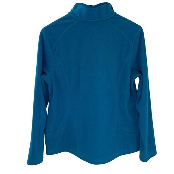 Lands End Micro Fleece 1/4 Zip Jacket/Sweater. Size‎ Medium. Teal blue - Picture 2 of 7